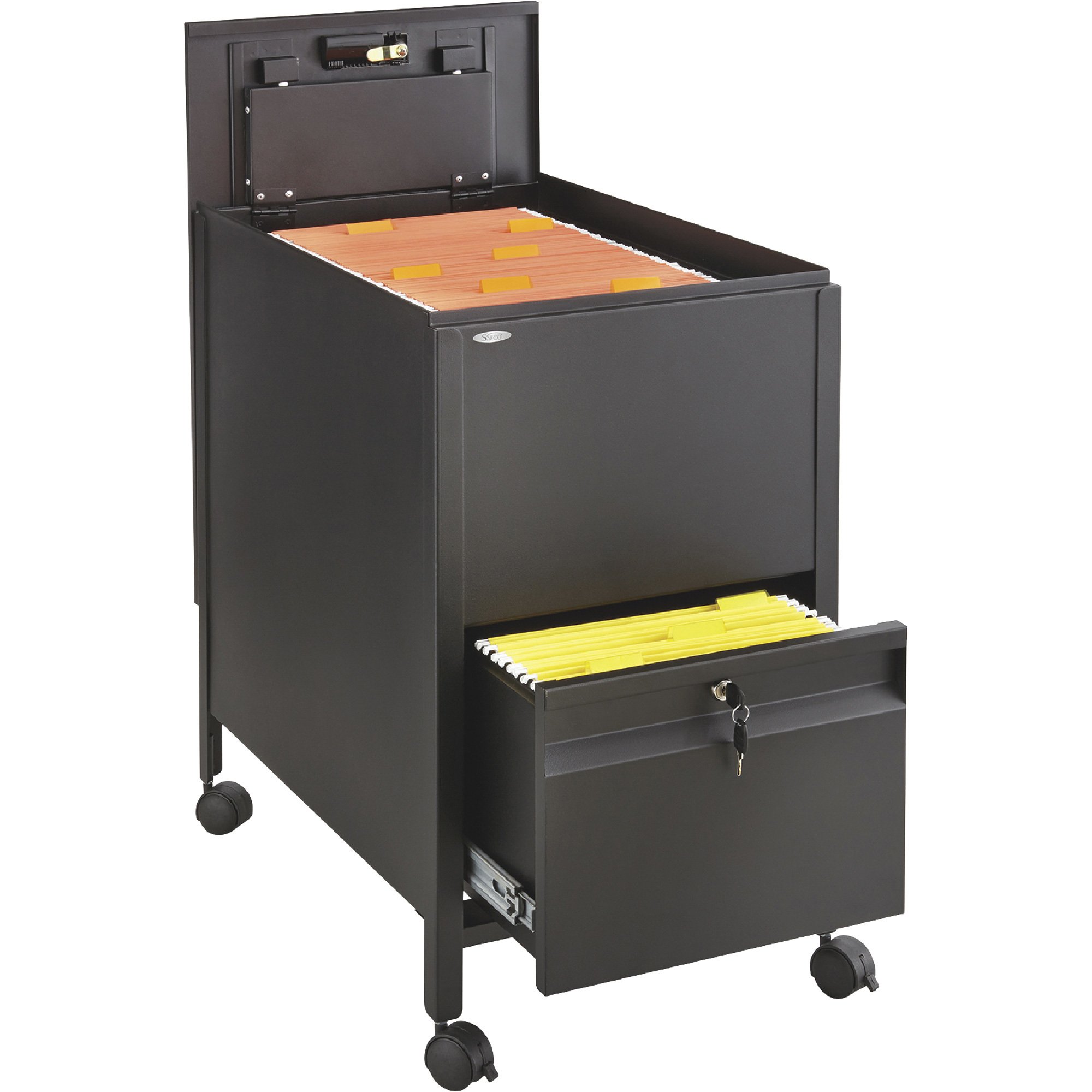 Safco Mobile Locking File Tub